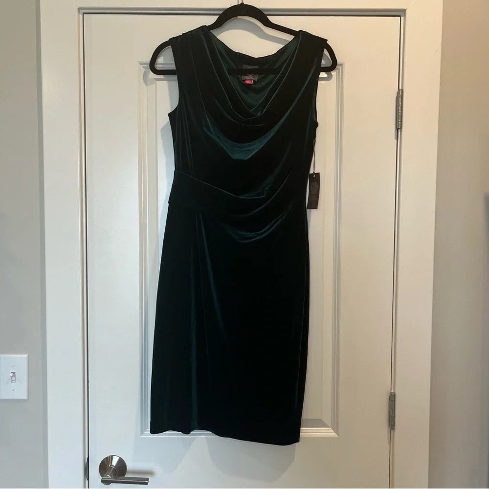 Vince Camuto Green Velvet Dress - Picture 4 of 6
